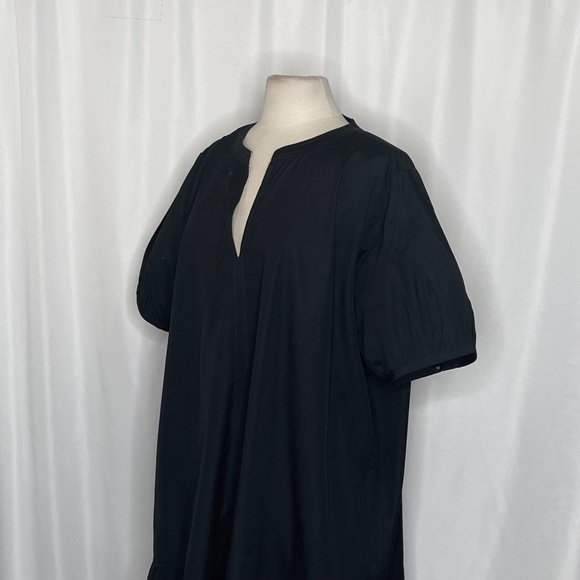 NWT!! J. CREW Delilah Dress Cotton Poplin Solid Black Mini Ruffle Preppy 3X - Picture 7 of 15